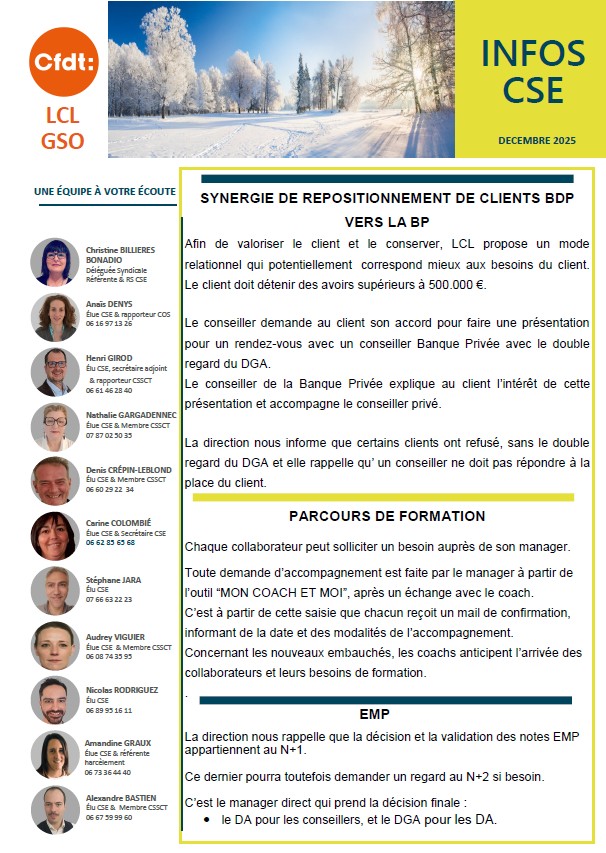 INFOS CSE GSO DECEMBRE 2025