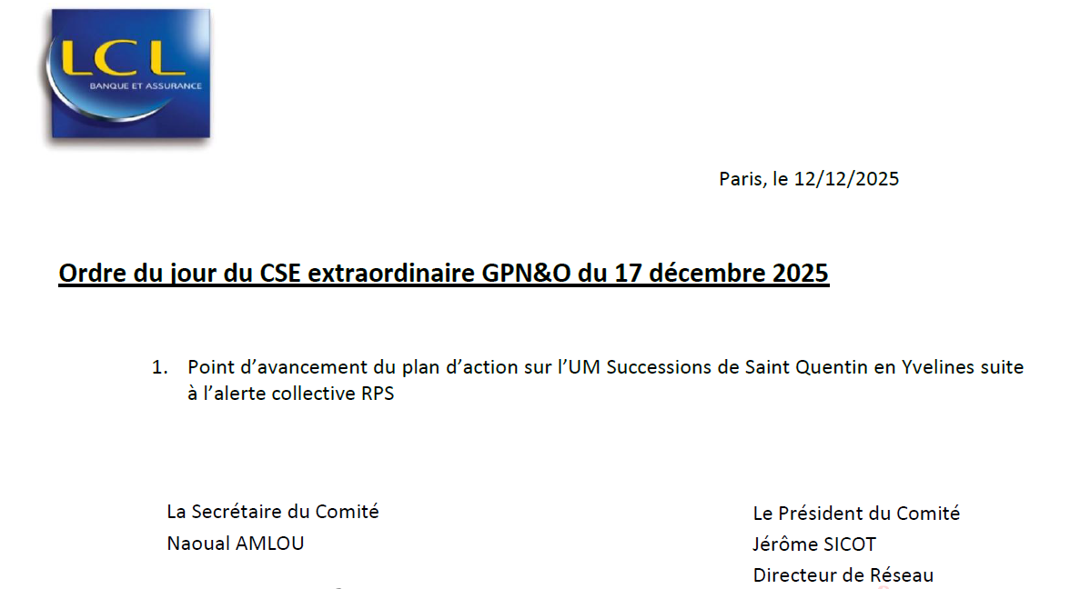 ODJ CSE GPNO EXCEPTIONEL MERCREDI 17 DECEMBRE 2025