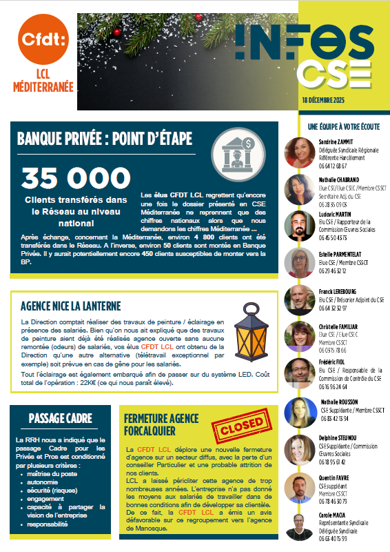 CSE Méditerranée de décembre 2025