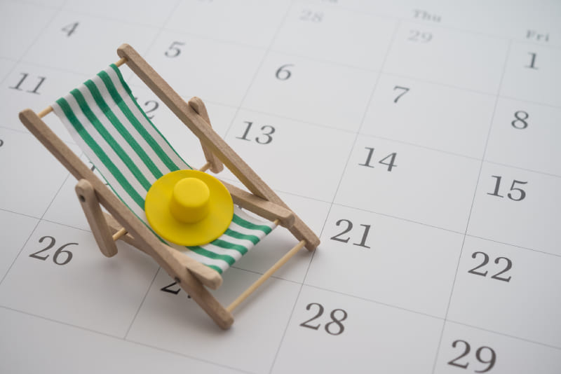 Calendrier des jours de fermetures, ponts et fériés 2026