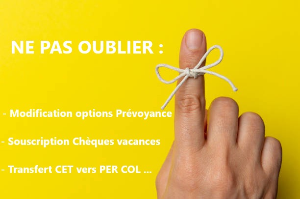 Campagnes de modification de vos options Prévoyance et de souscription chèques vacances 2026