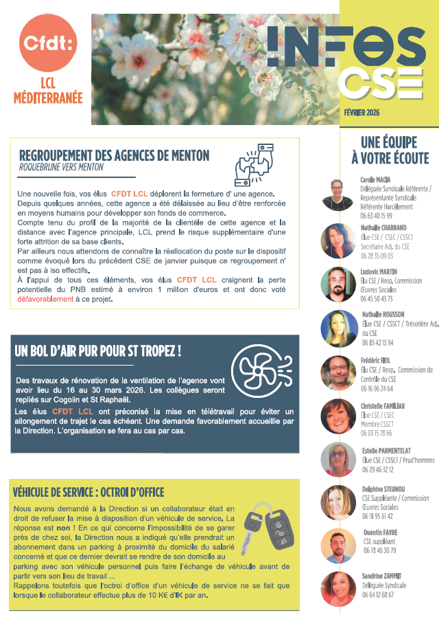 CSE M&eacute;diterran&eacute;e de f&eacute;vrier 2026